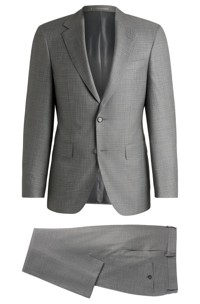 REGULAR-FIT SUIT IN WOOL AND SILK 1