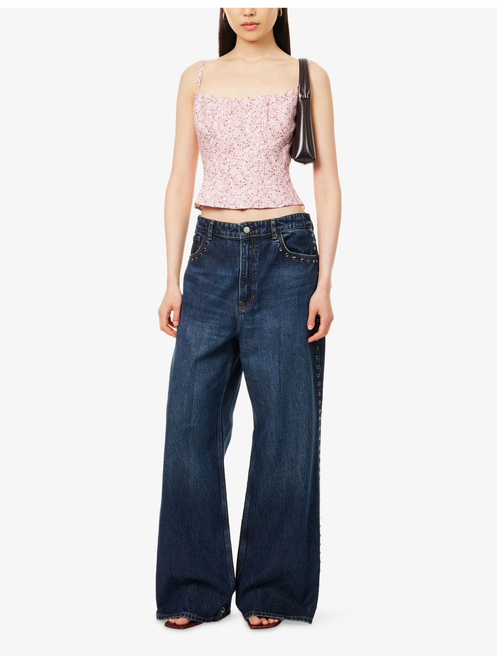 Hattie Floral-Print Linen Crop Top - 2