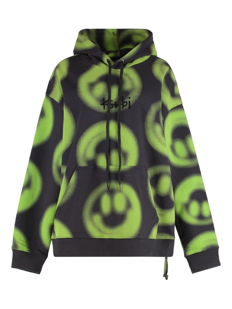 printed cotton hoodie 1