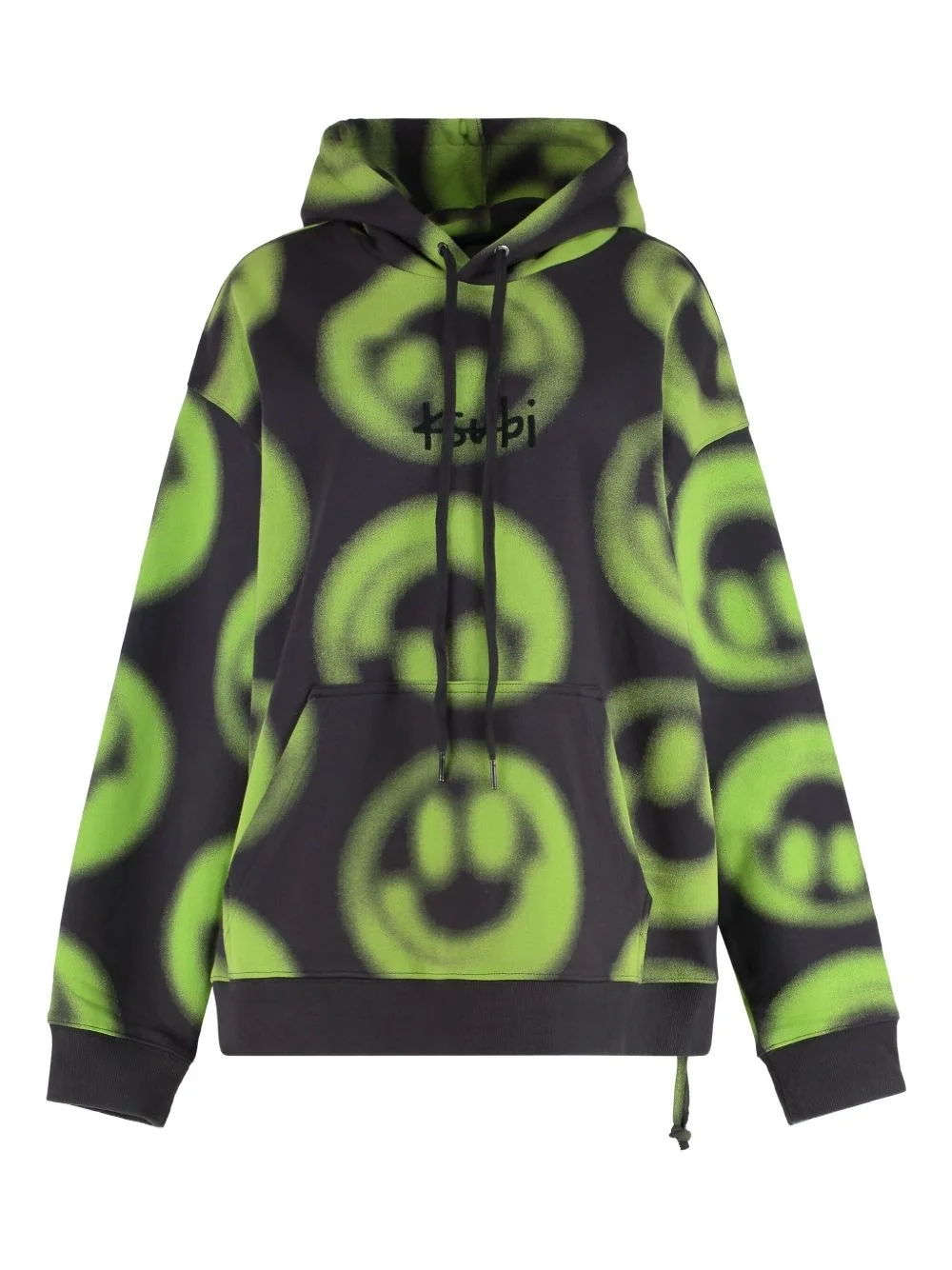printed cotton hoodie - 1