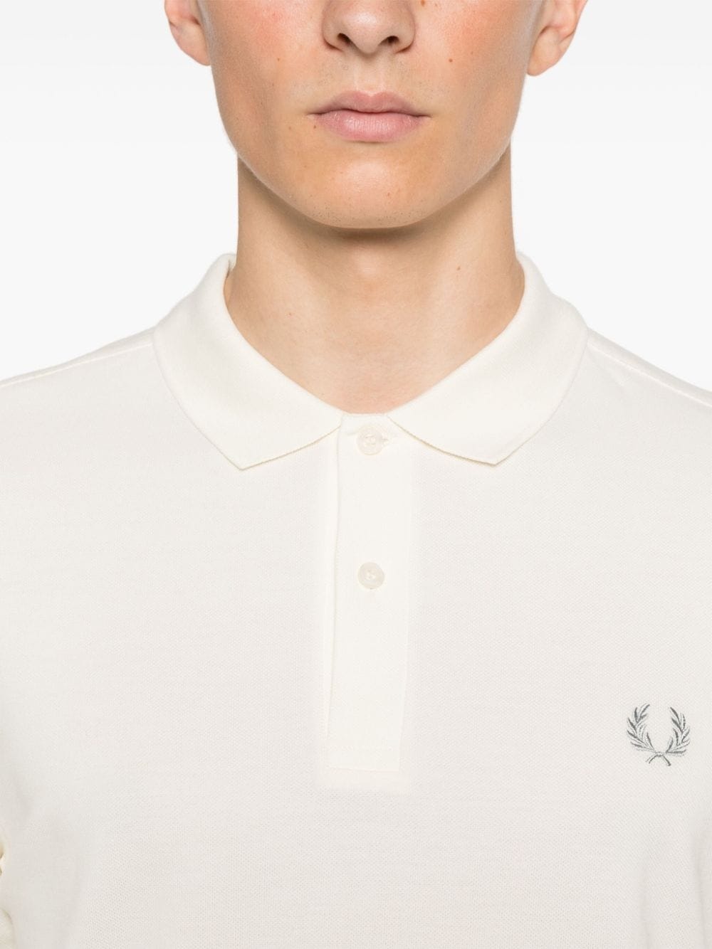 x Fred Perry slogan-print polo shirt - 4