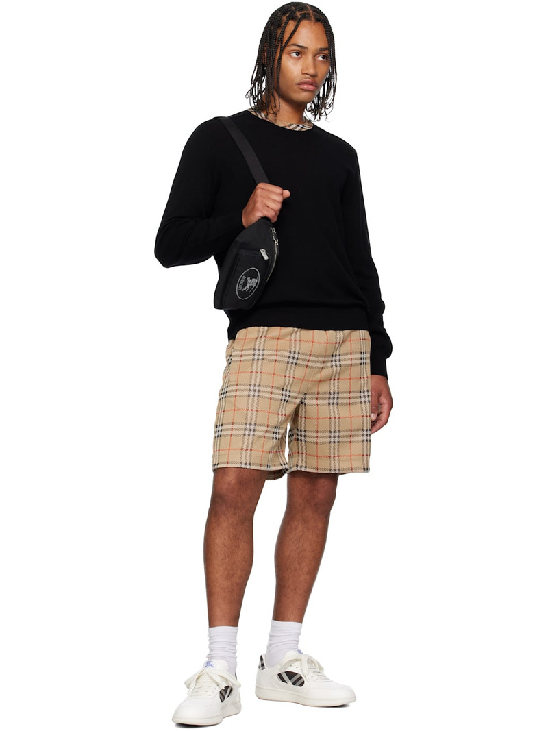 Burberry White Leather & Check Terrace Sneakers outlook