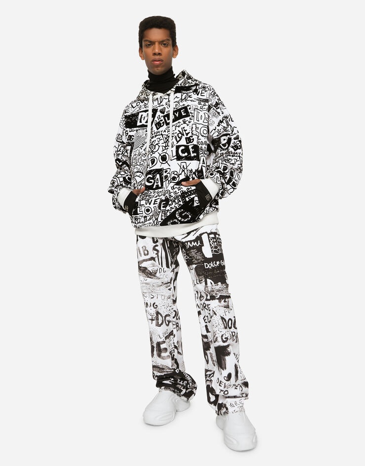 Oversize graffiti-print jeans - 5