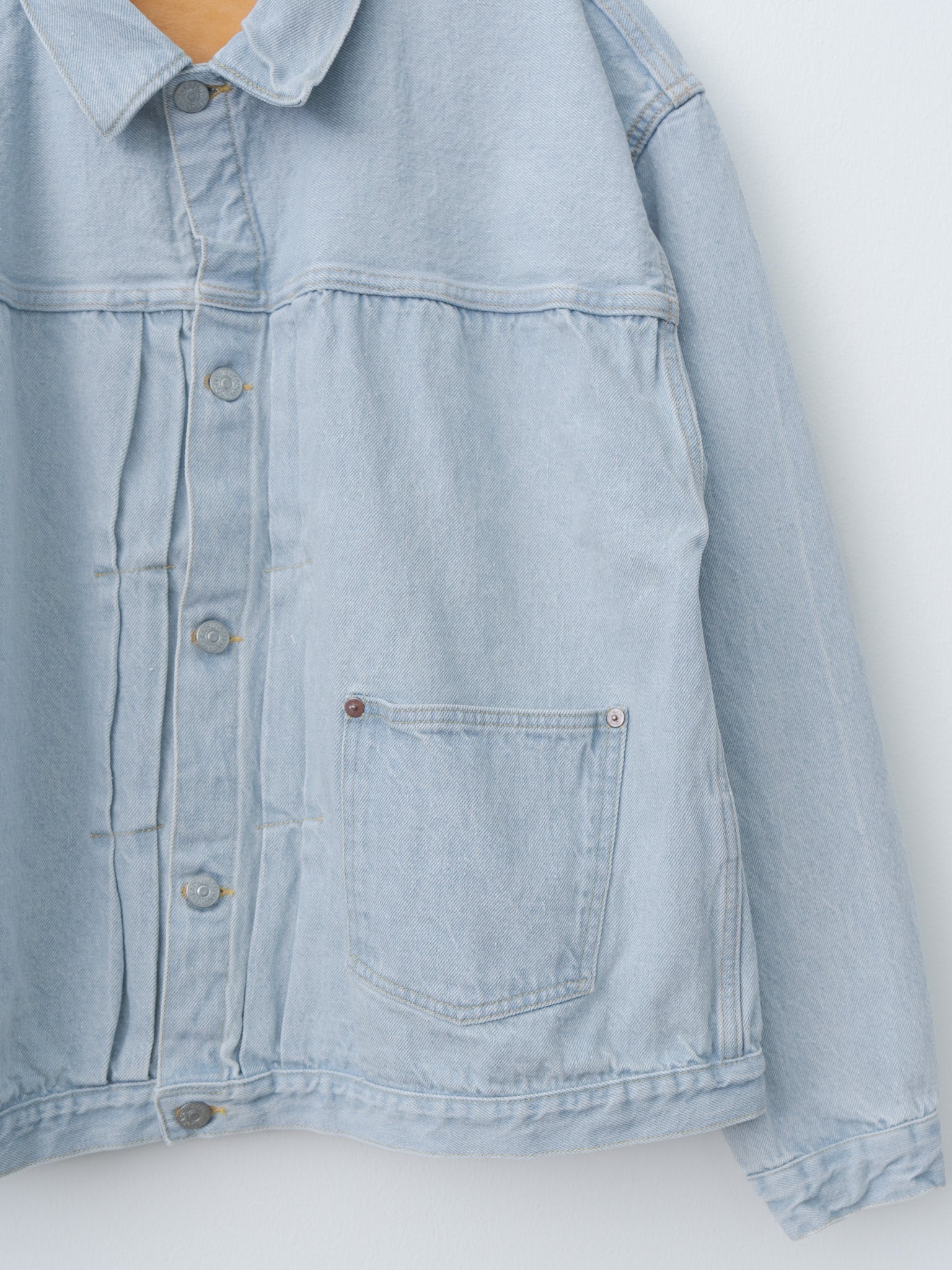 Denim Trucker 1P Jacket - Indigo Ice Wash - 6