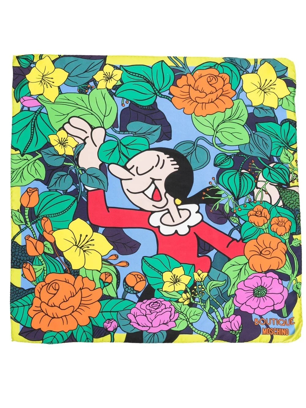 Olive Oyl-motif silk scarf - 3