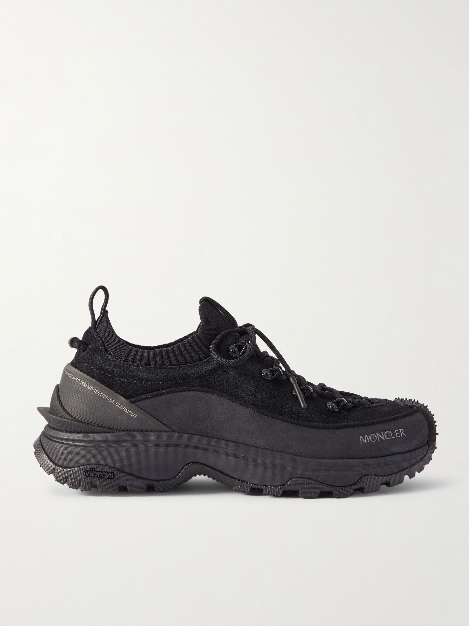 Trailgrip Lite 3 Rubber-Trimmed Nubuck and Brushed-Suede Sneakers Black - 1