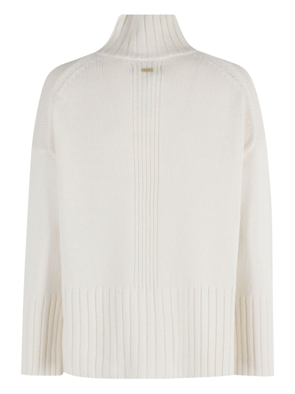 turtleneck ribbed sweater - 2