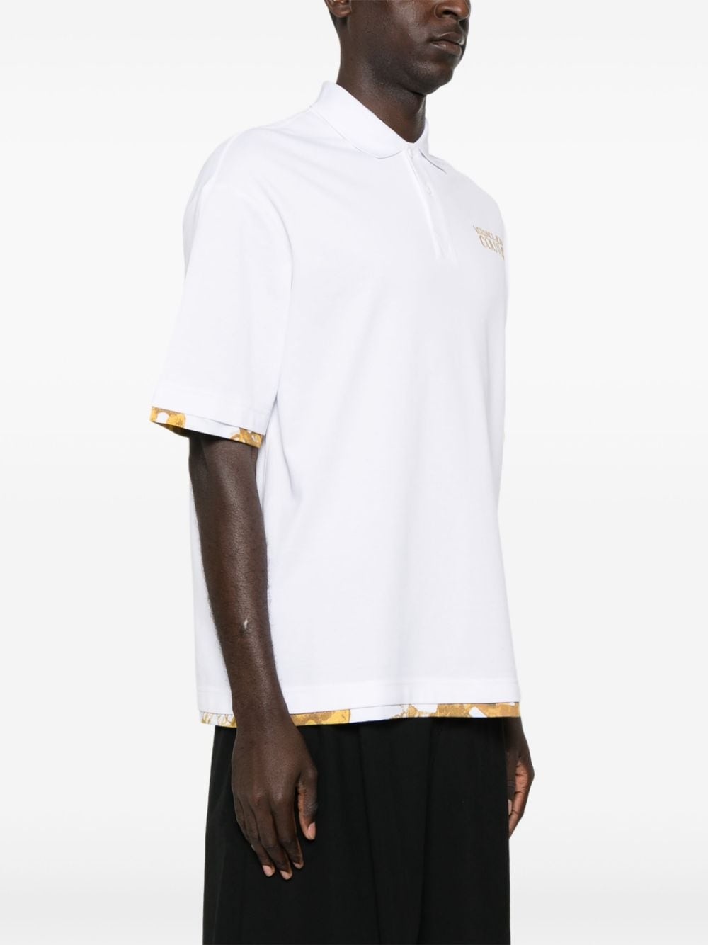 embroidered-logo polo shirt - 3