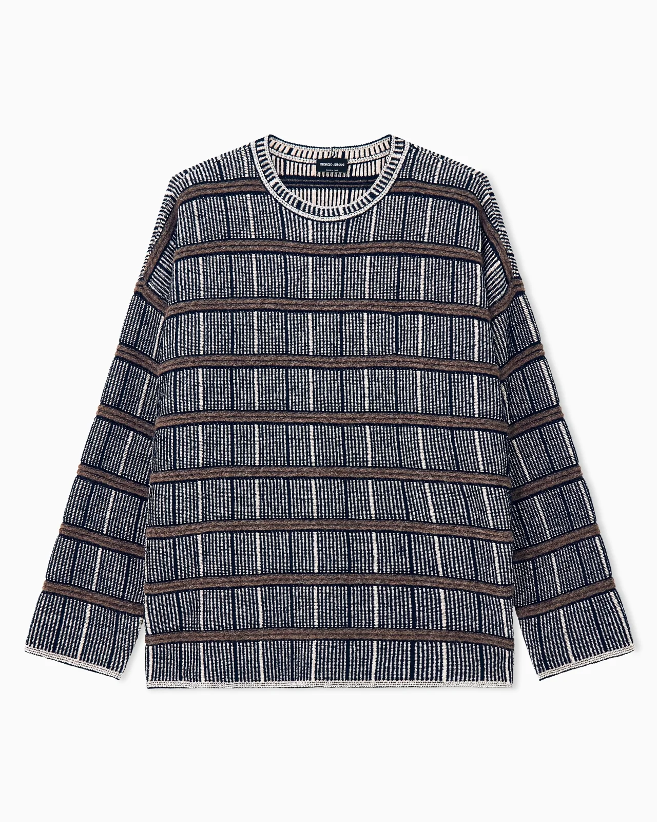 SWEATER OVERSIZED RIBBED SILK AND VIRGIN WOOL BLEND - 1