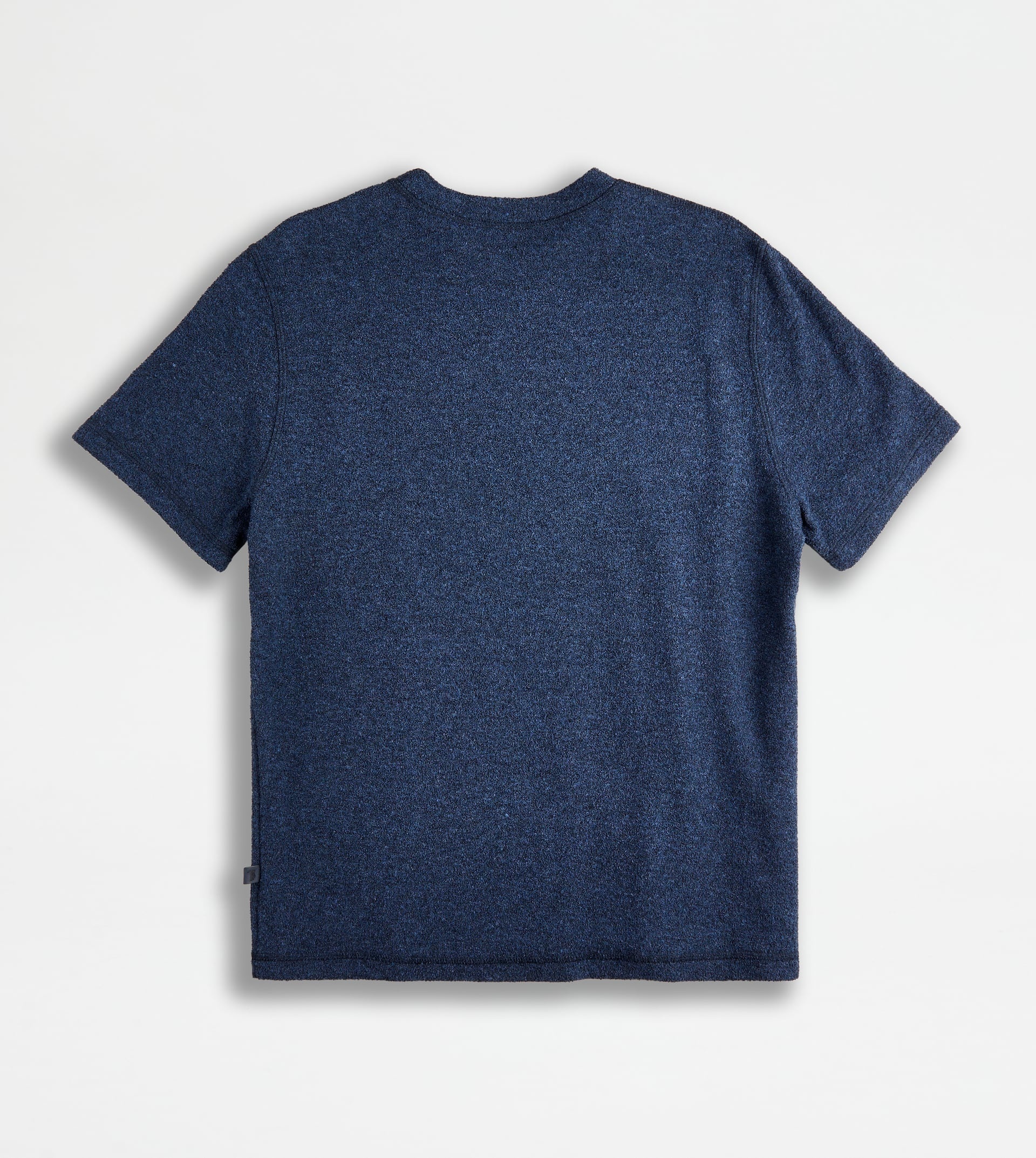 T-SHIRT IN BOUCLÉ JERSEY - BLUE - 4
