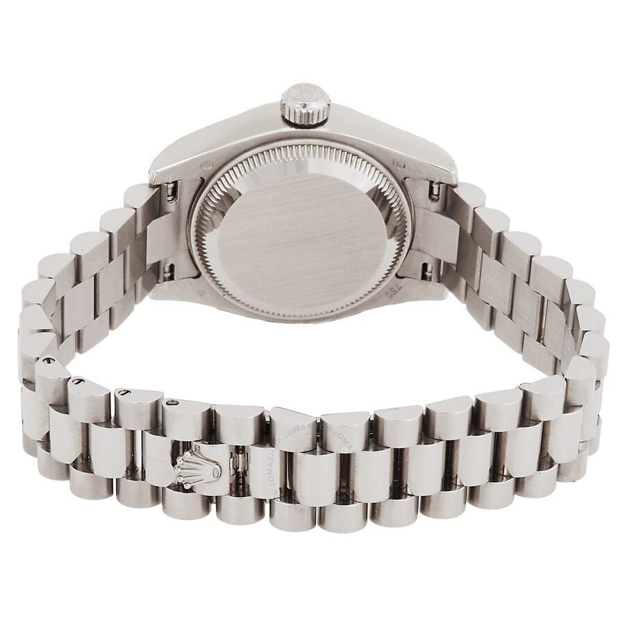 Rolex Lady-Datejust 26 Silver Dial 18K White Gold President Automatic Ladies Watch 179179SRP - 3