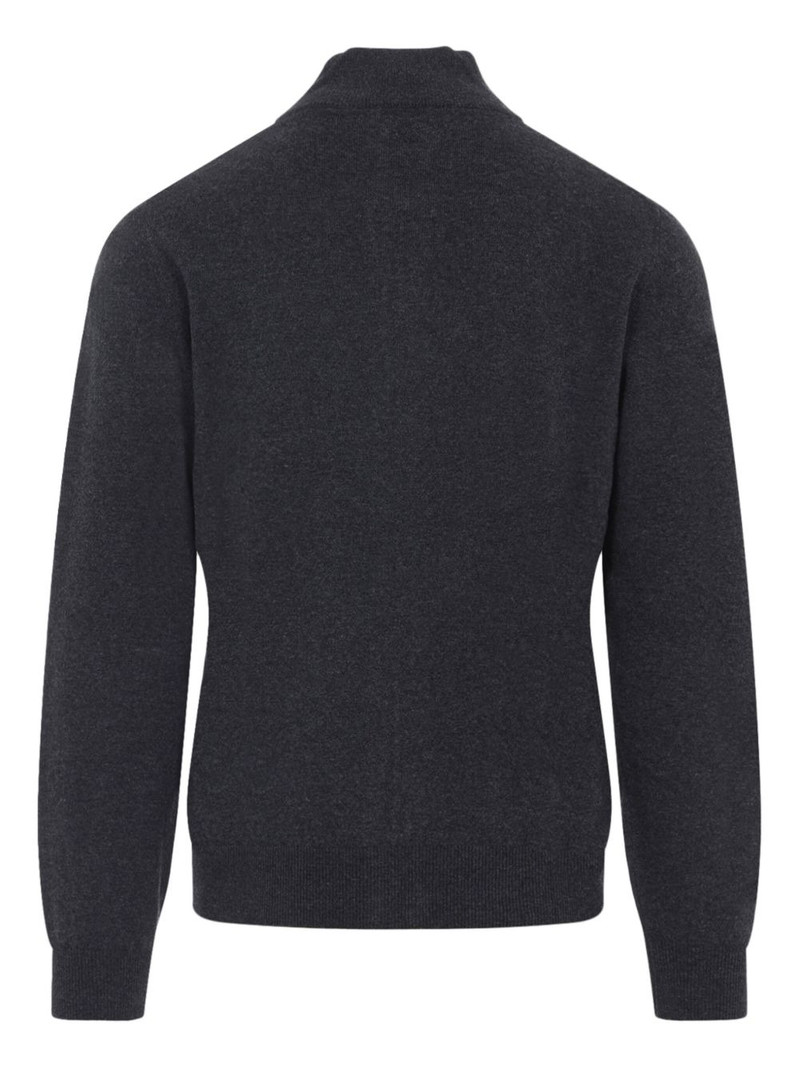 Canali zip-fastening cardigan outlook