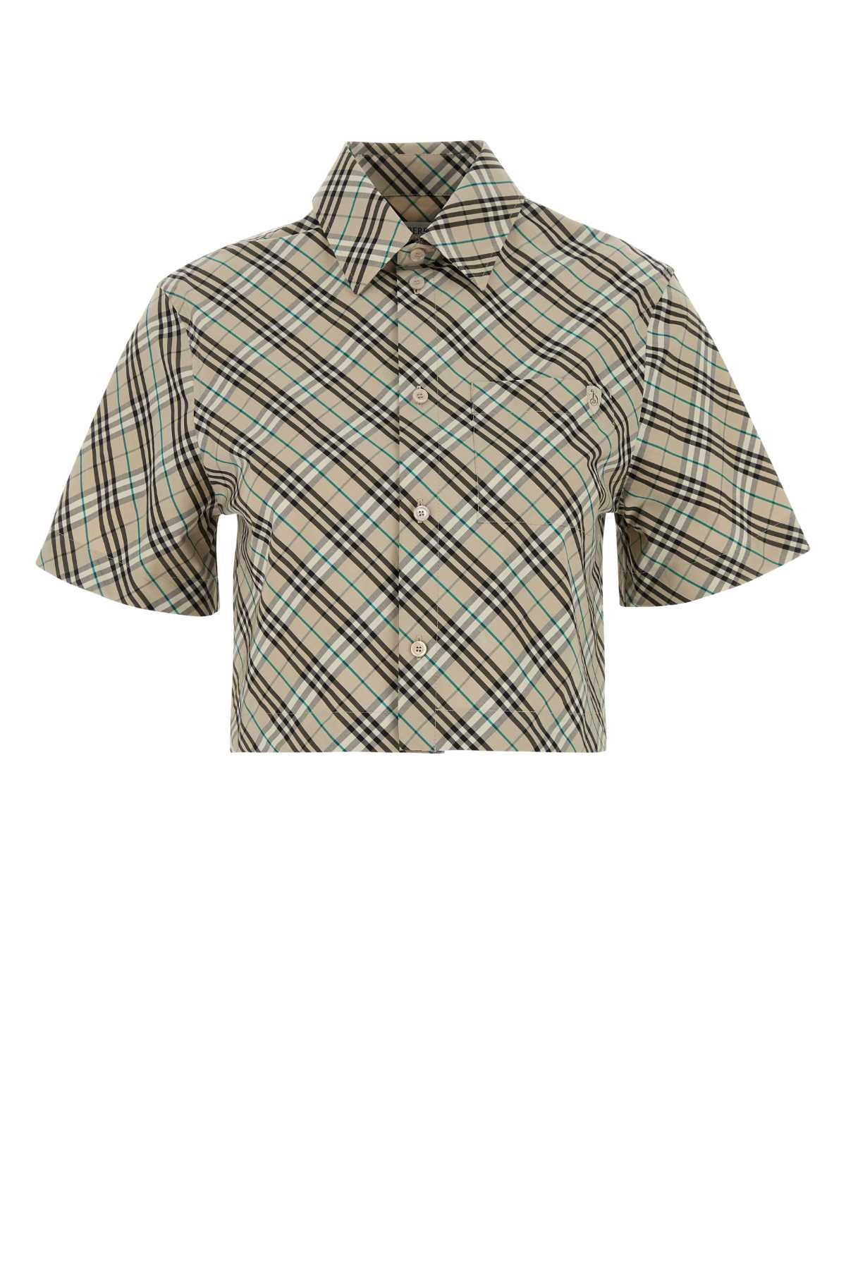 Tシャツ・カットソー Burberry SS25 Embroidered poplin shirt (8101121 C1849) Burberry Burberry Women Embroidered Poplin Shirt | luosophy