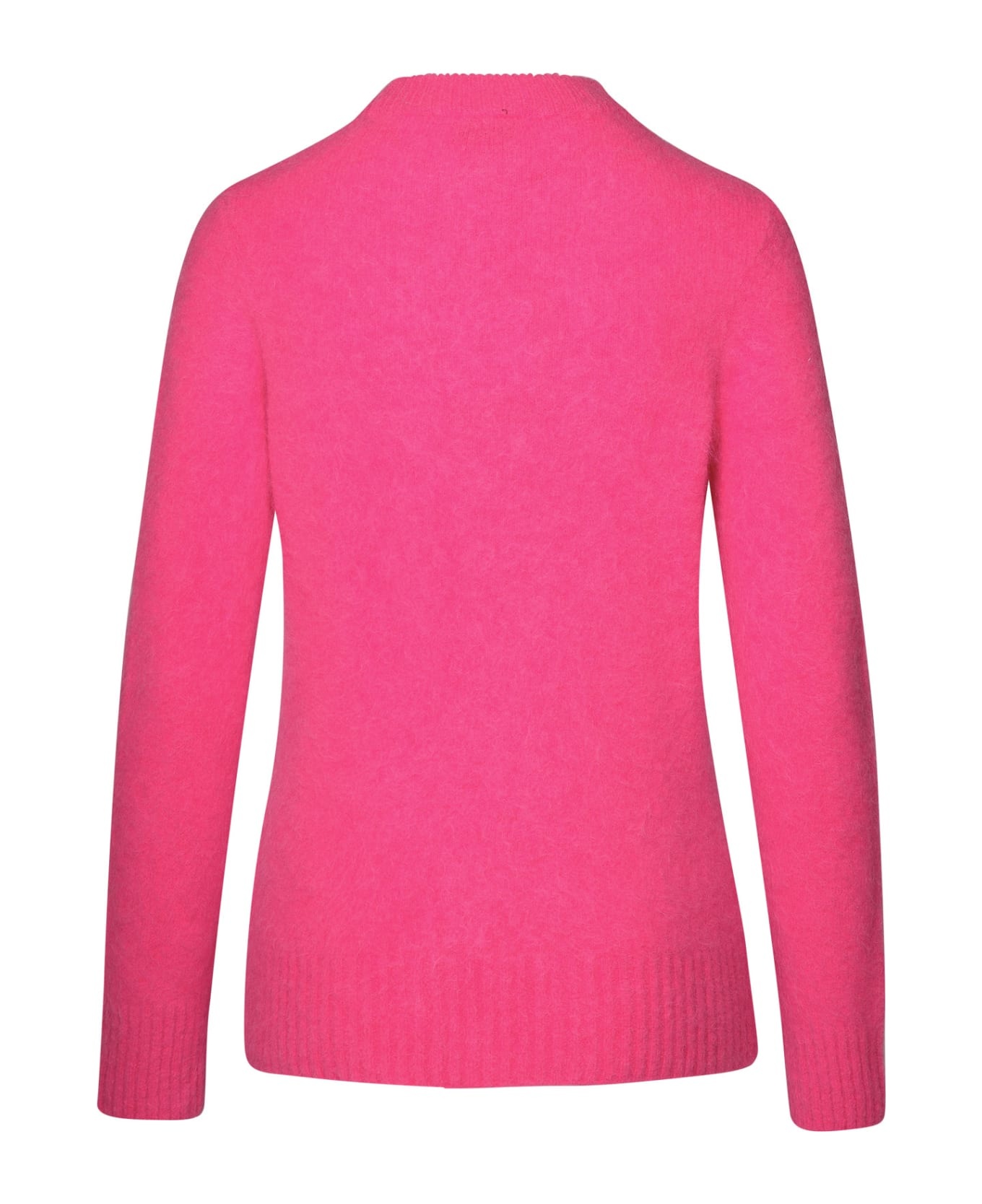 GANNI Fuchsia Alpaca Blend Sweater italist REVERSIBLE