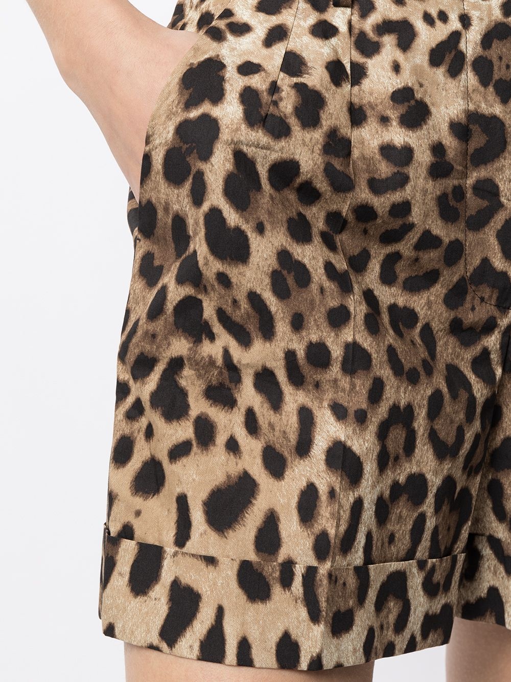 leopard-print tailored shorts - 5