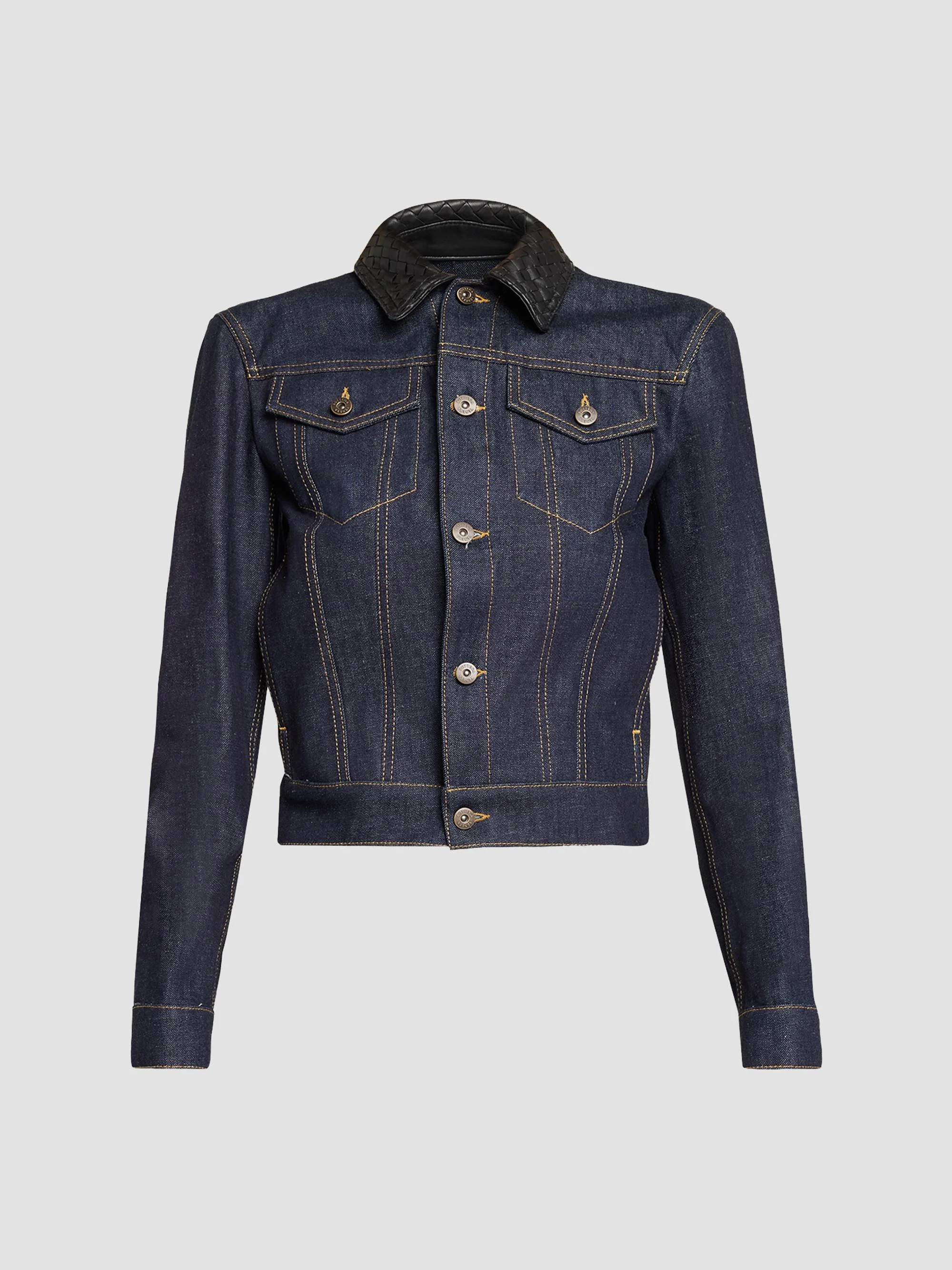 Women's Western Denim Jacket - Indigo - 1