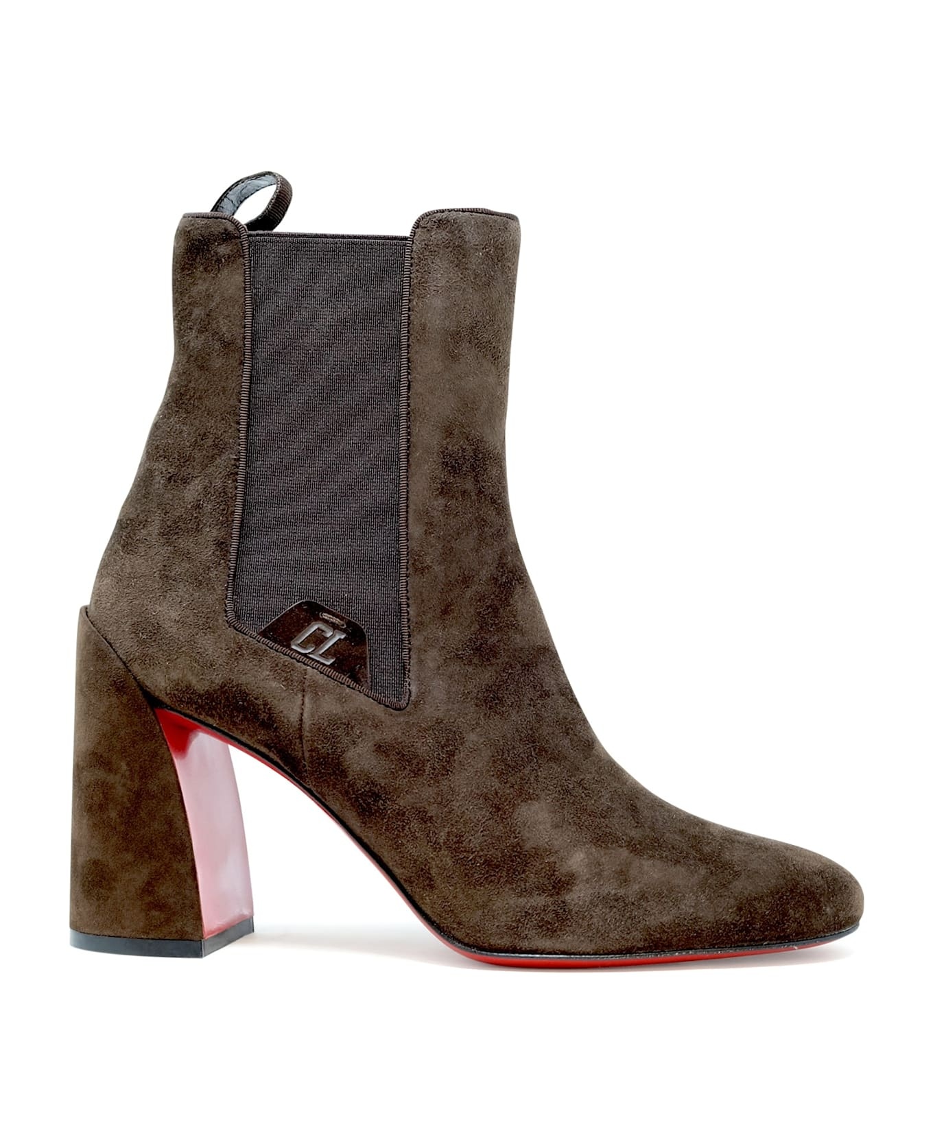Christian Louboutin Brown Suede Leather Turelastic 85 Ankle Boots - 1