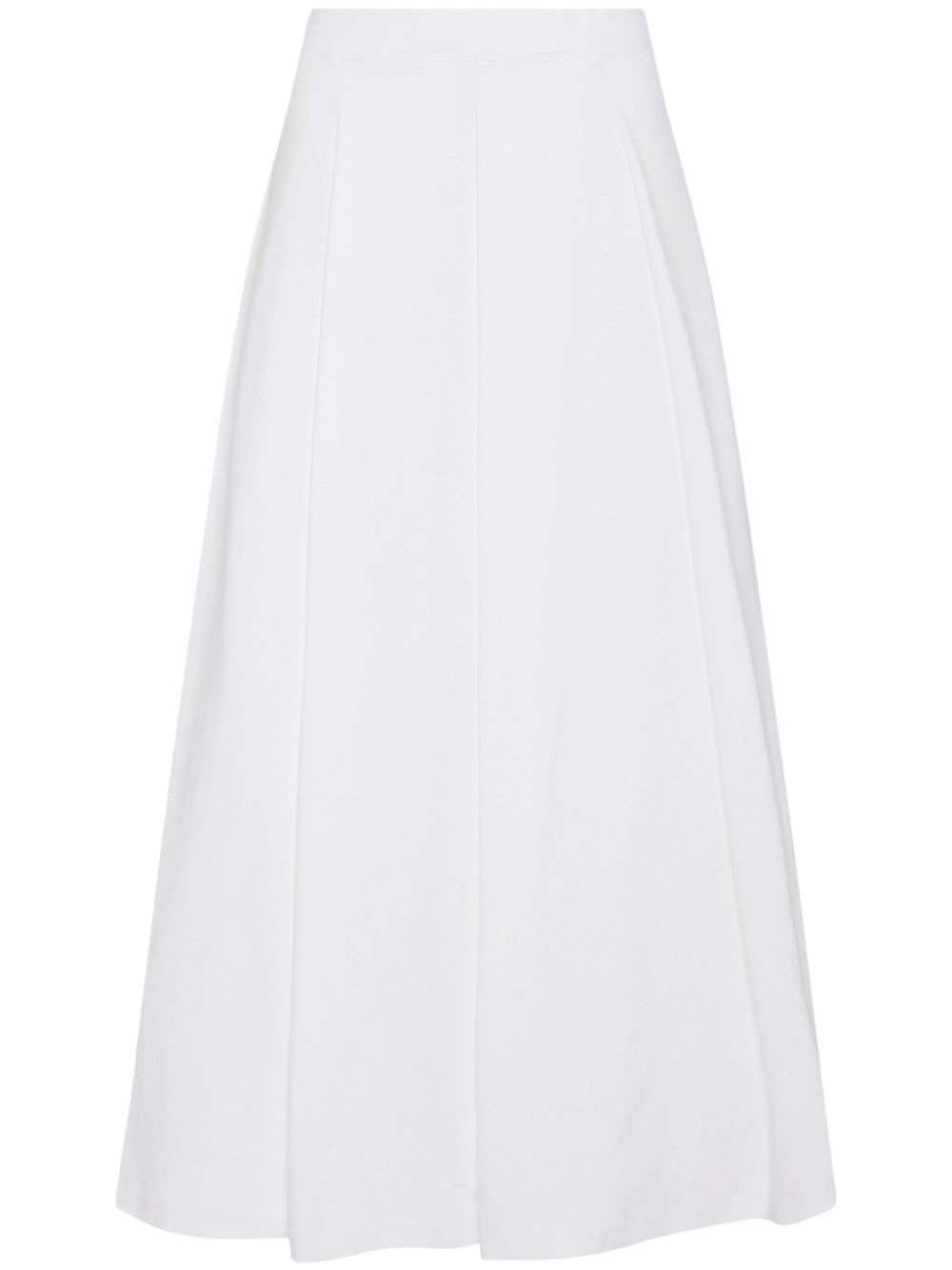 pleat-detail high-waisted maxi skirt - 1