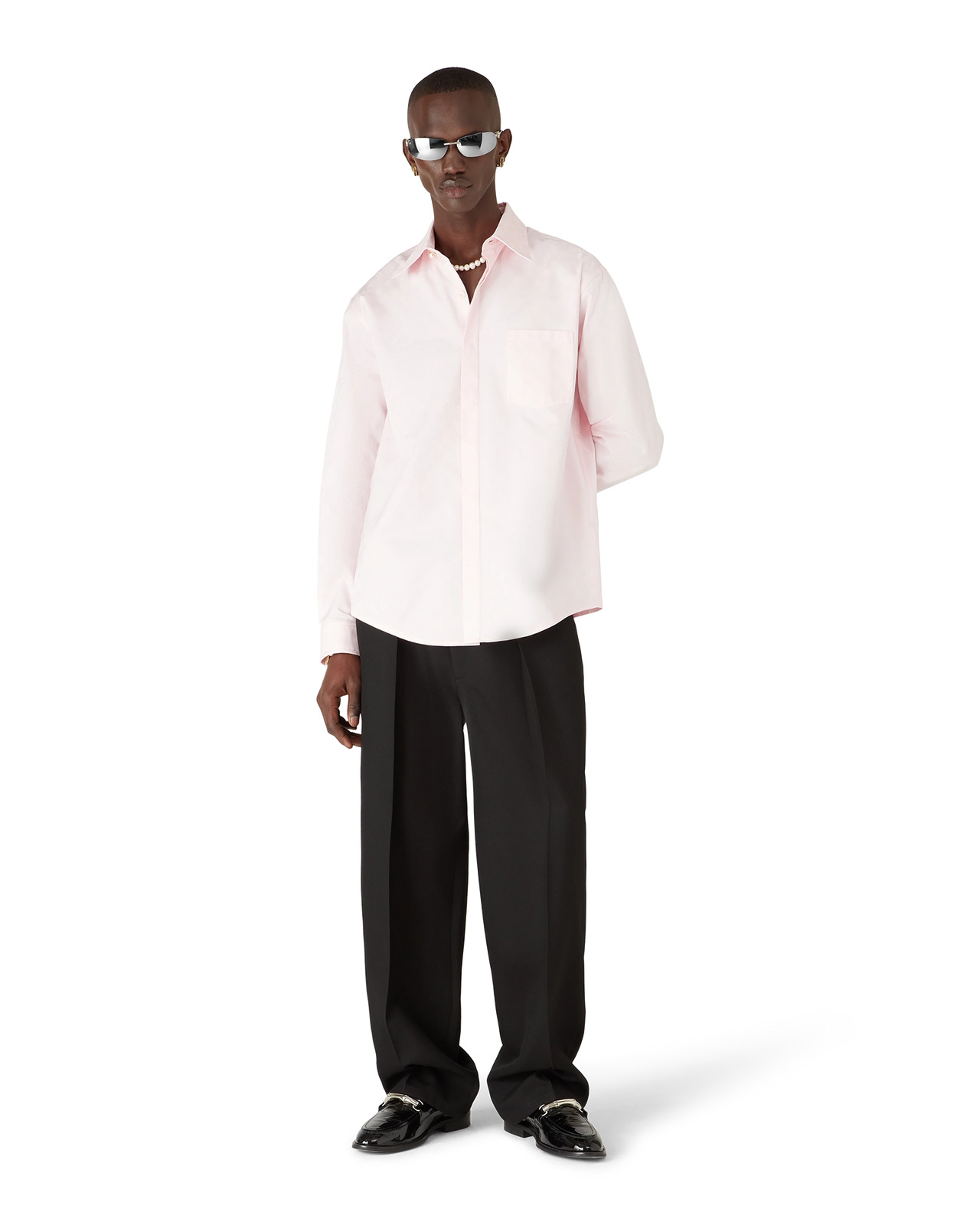Cotton Monogram Long Sleeve Shirt | Casablanca Paris - 2