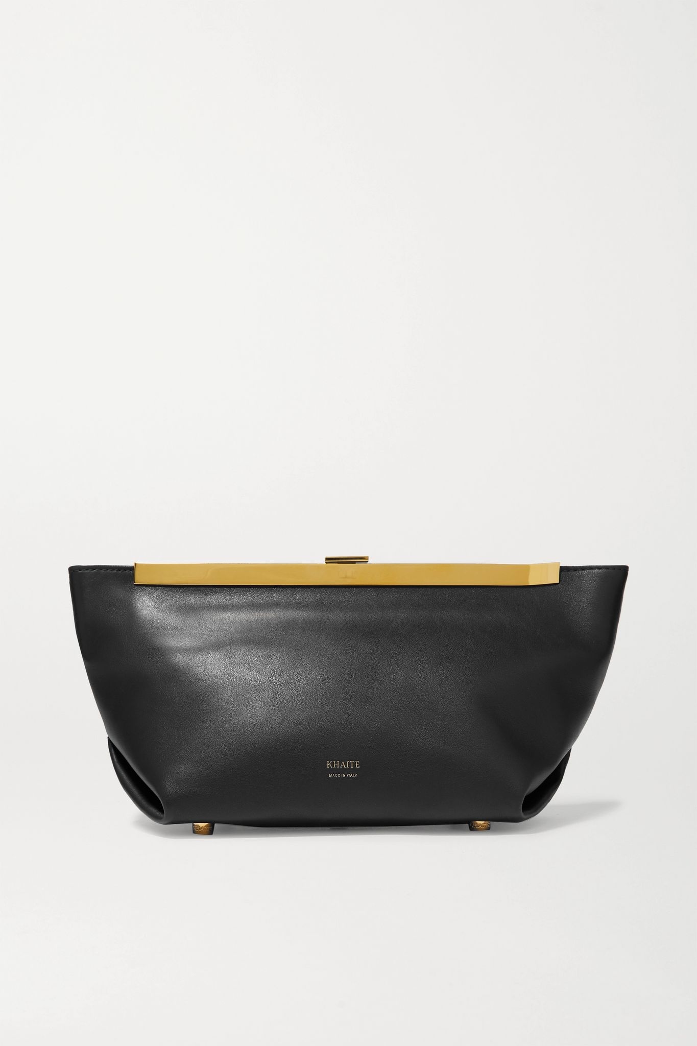 Envelope Pleat leather clutch  - 1