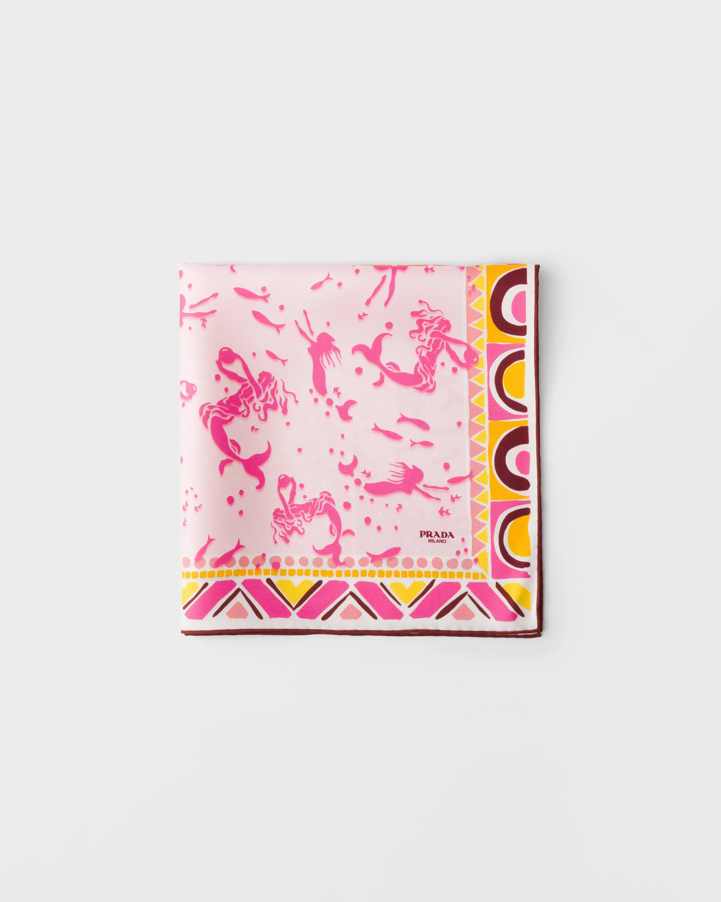 Printed silk twill scarf 55 - 1