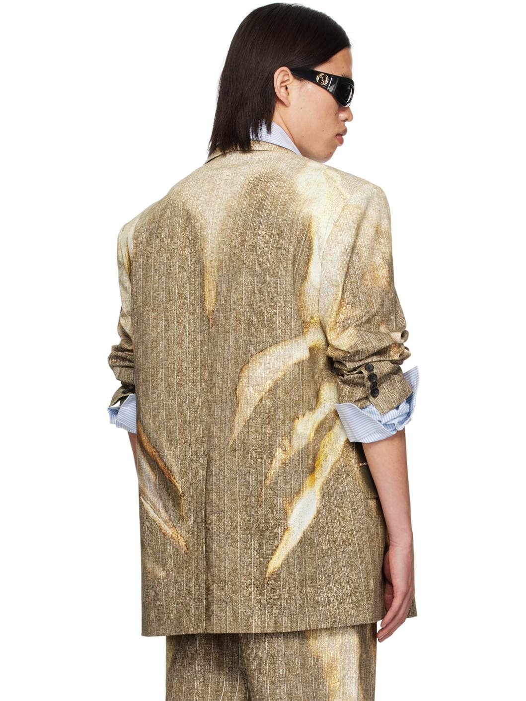 Beige Sun Bleached Blazer - 3