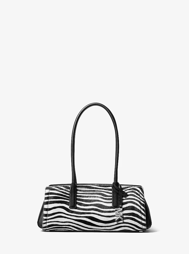 Laila Small Zebra Print Calf Hair Shoulder Bag - 1