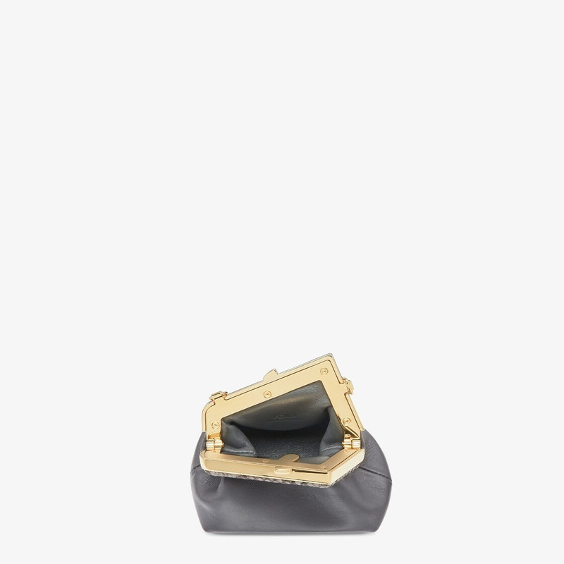 Dark gray nappa leather charm 4