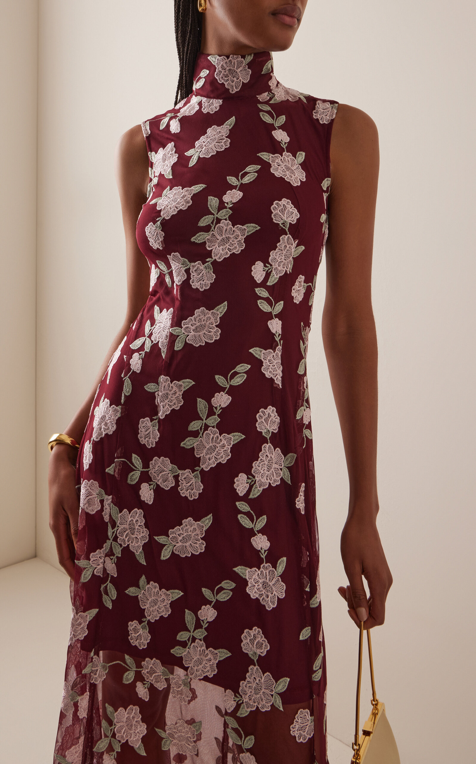 Sleeveless Maxi Dress burgundy - 2