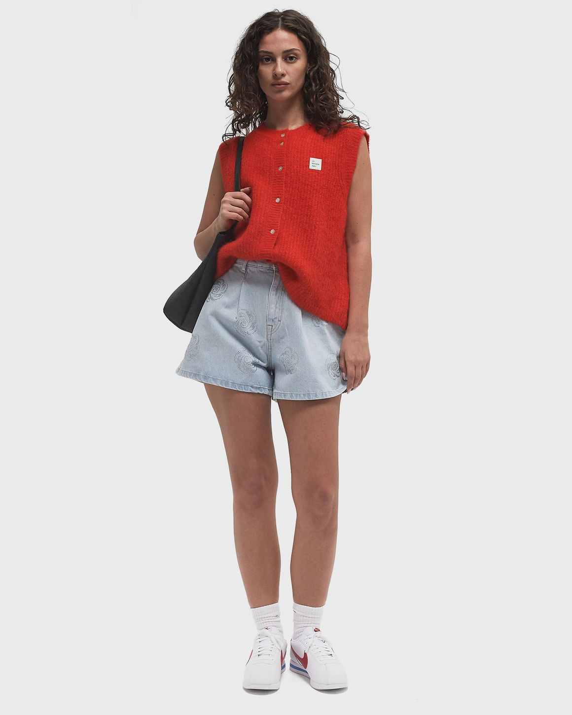 Denim Studs Shorts - 2