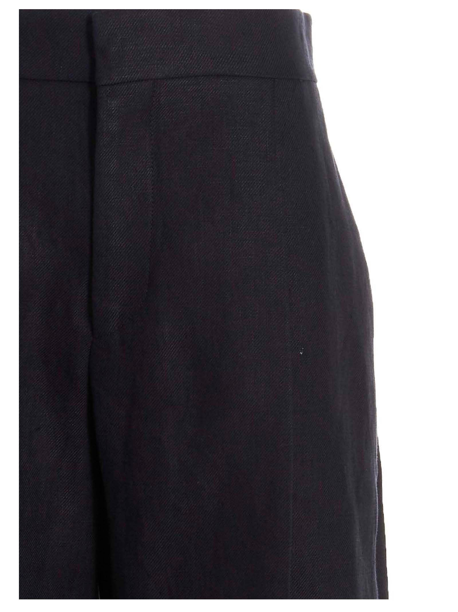 Chloé Women Linen Pants With Front Pleats - 3