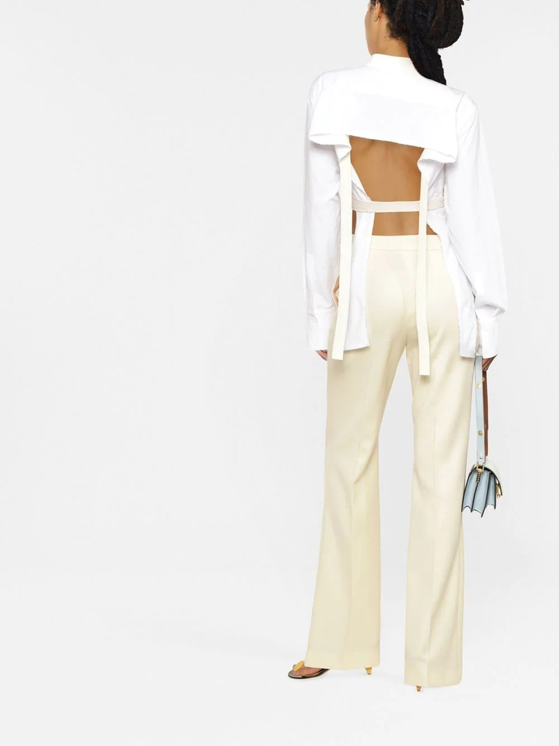 high-waisted straight-leg trousers 4