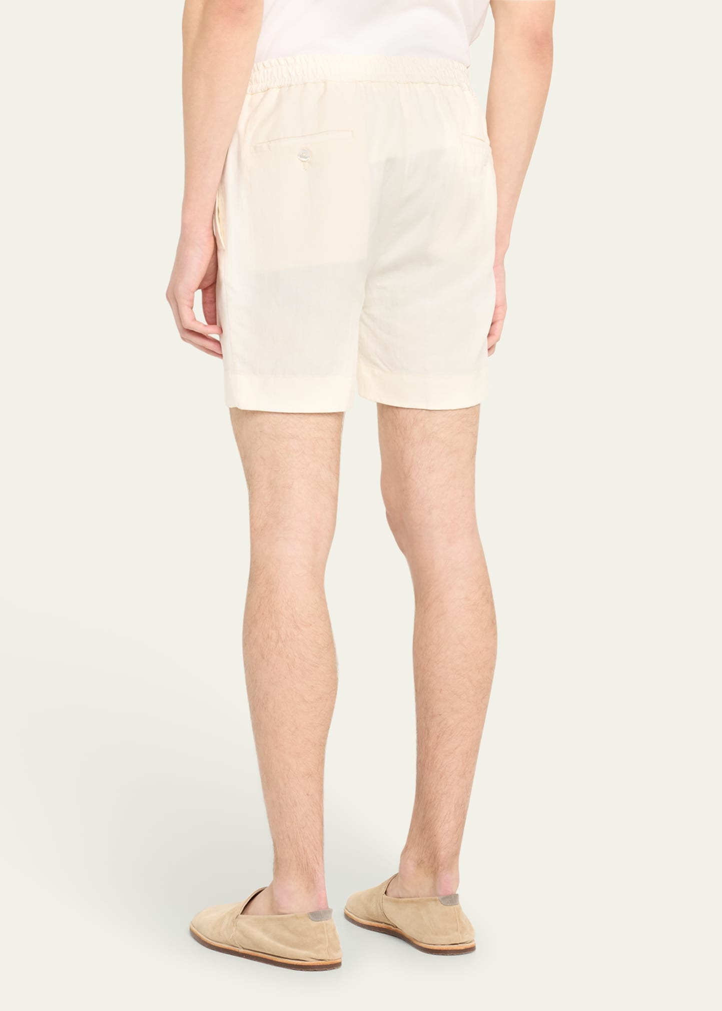 Men's Dorset Silk-Linen Drawstring Shorts - 3