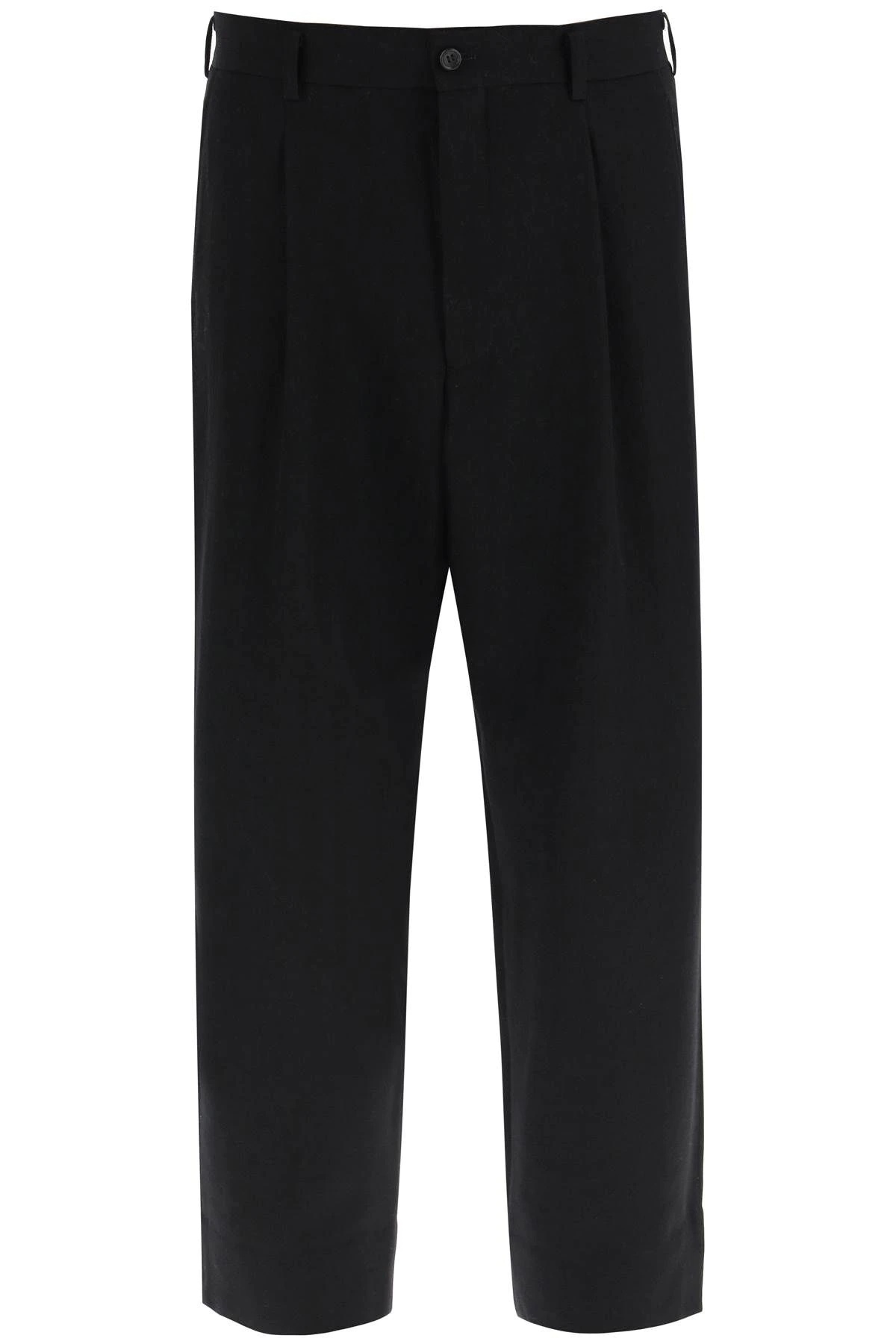 CARROT FIT WOOL TROUSERS - 1