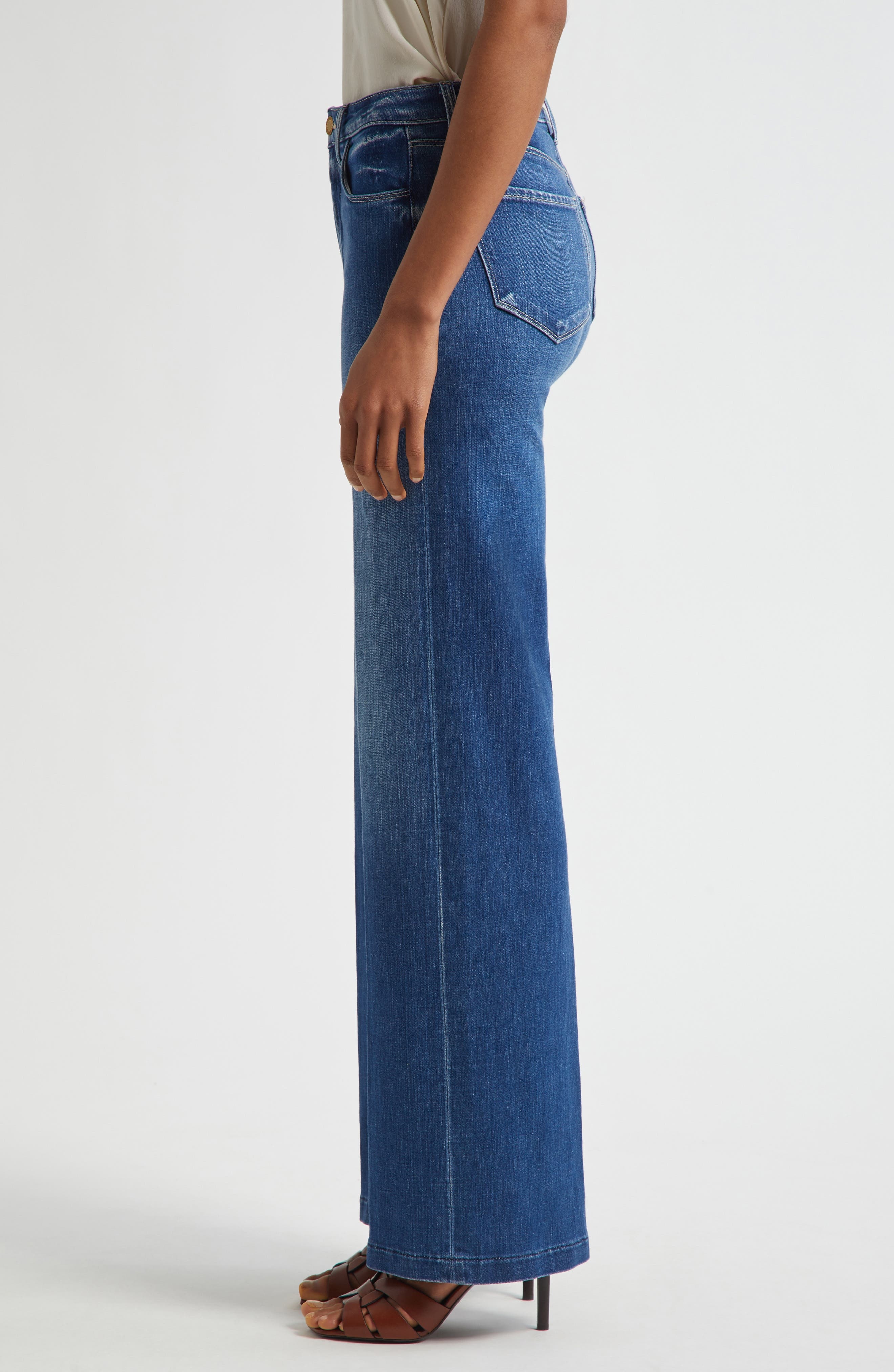 L'AGENCE Clayton Wide Leg Jeans in Kaplan at Nordstrom - 4