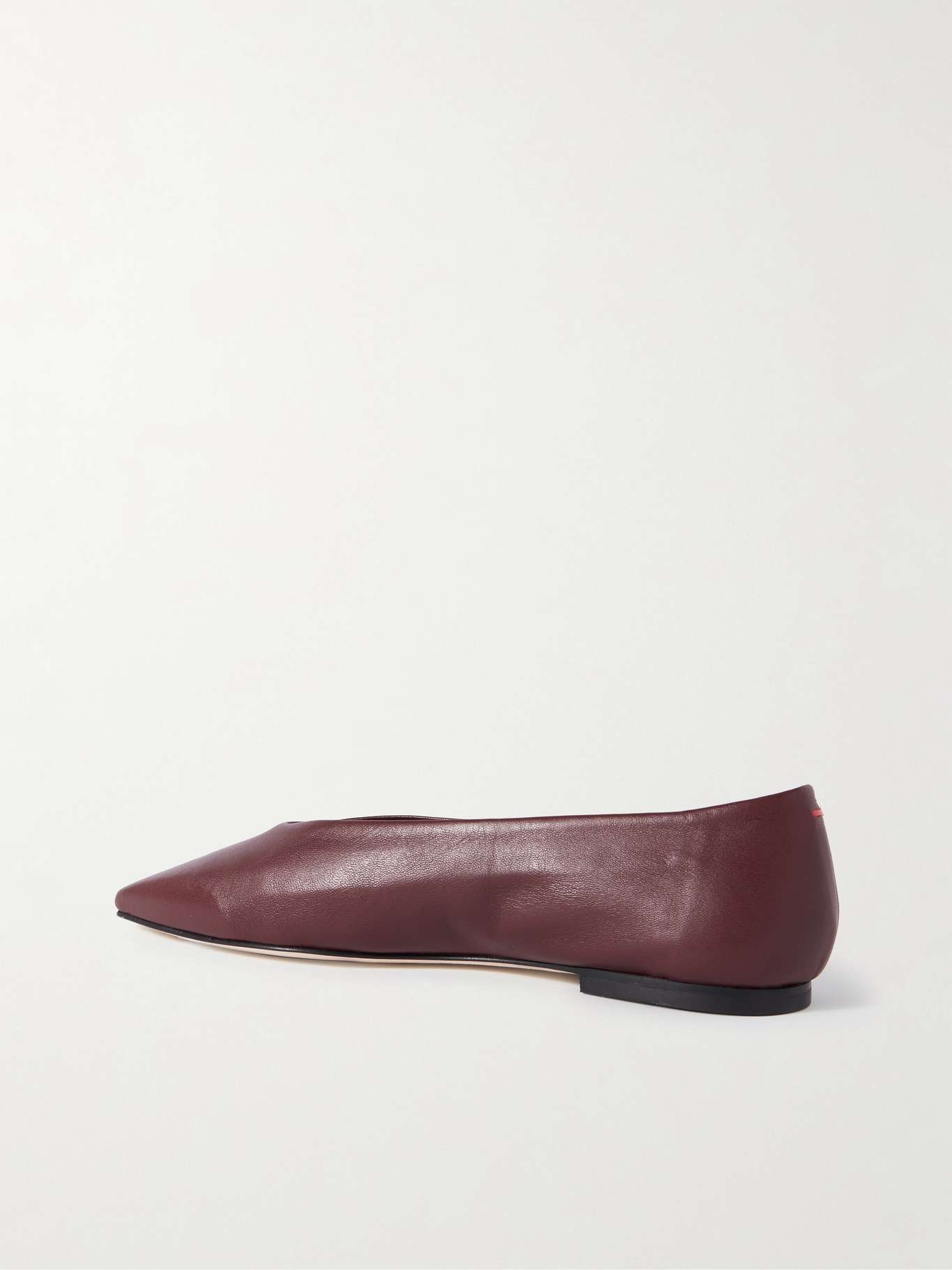 Betty leather ballet flats Burgundy - 3