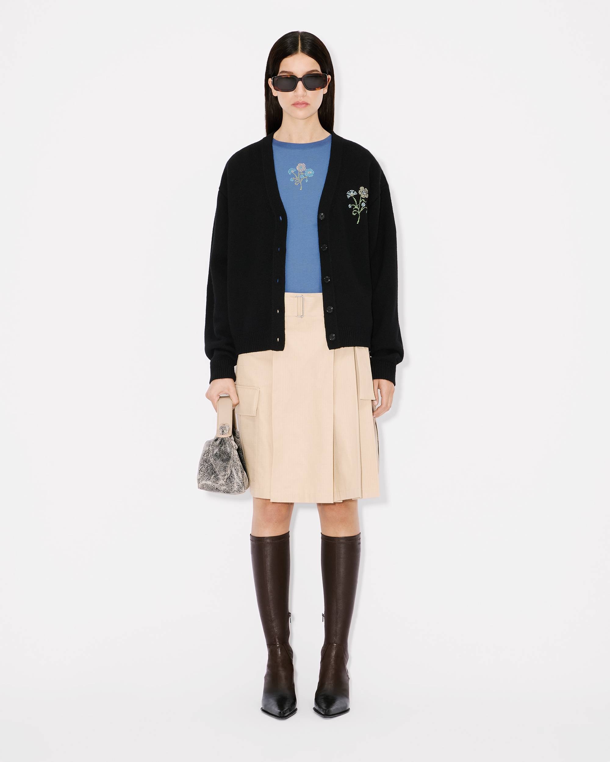 'KENZO Jungle Flower' embroidered cardigan in wool - 5