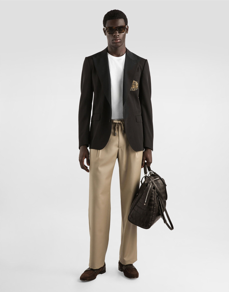 Dolce & Gabbana Single-breasted sicilia light jacket in bistretch wool canvas outlook