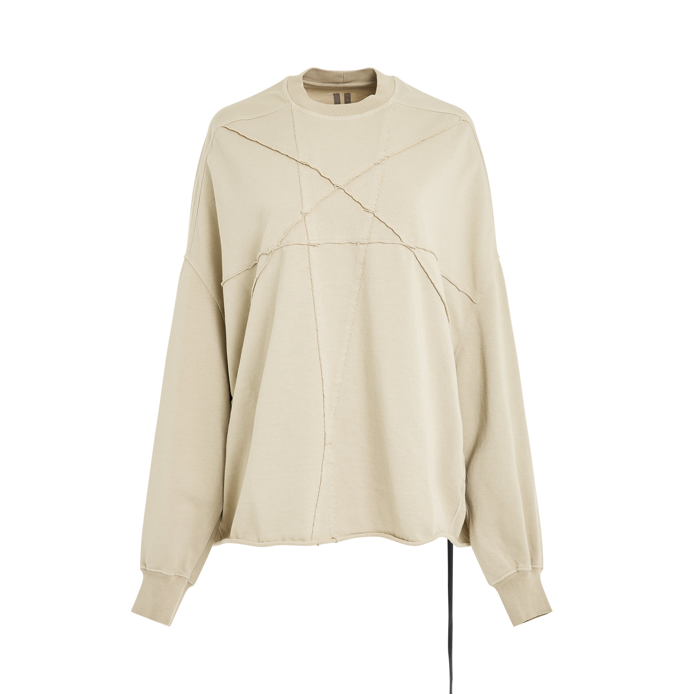 Jumbo Penta Seam Crater Sweatshirt in Pearl - 1