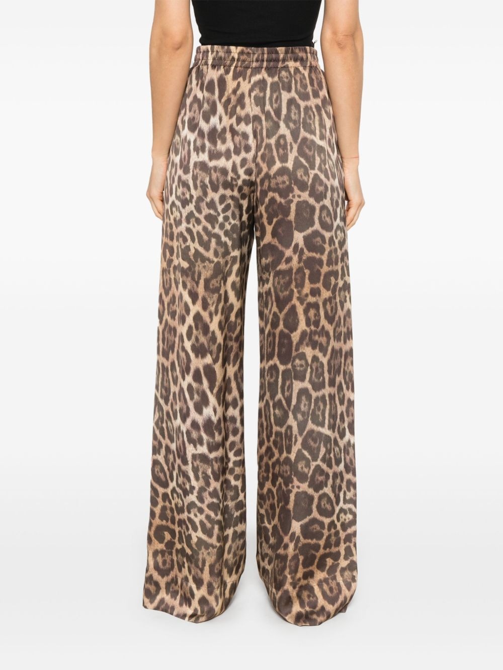 leopard-print straight-leg trousers - 4