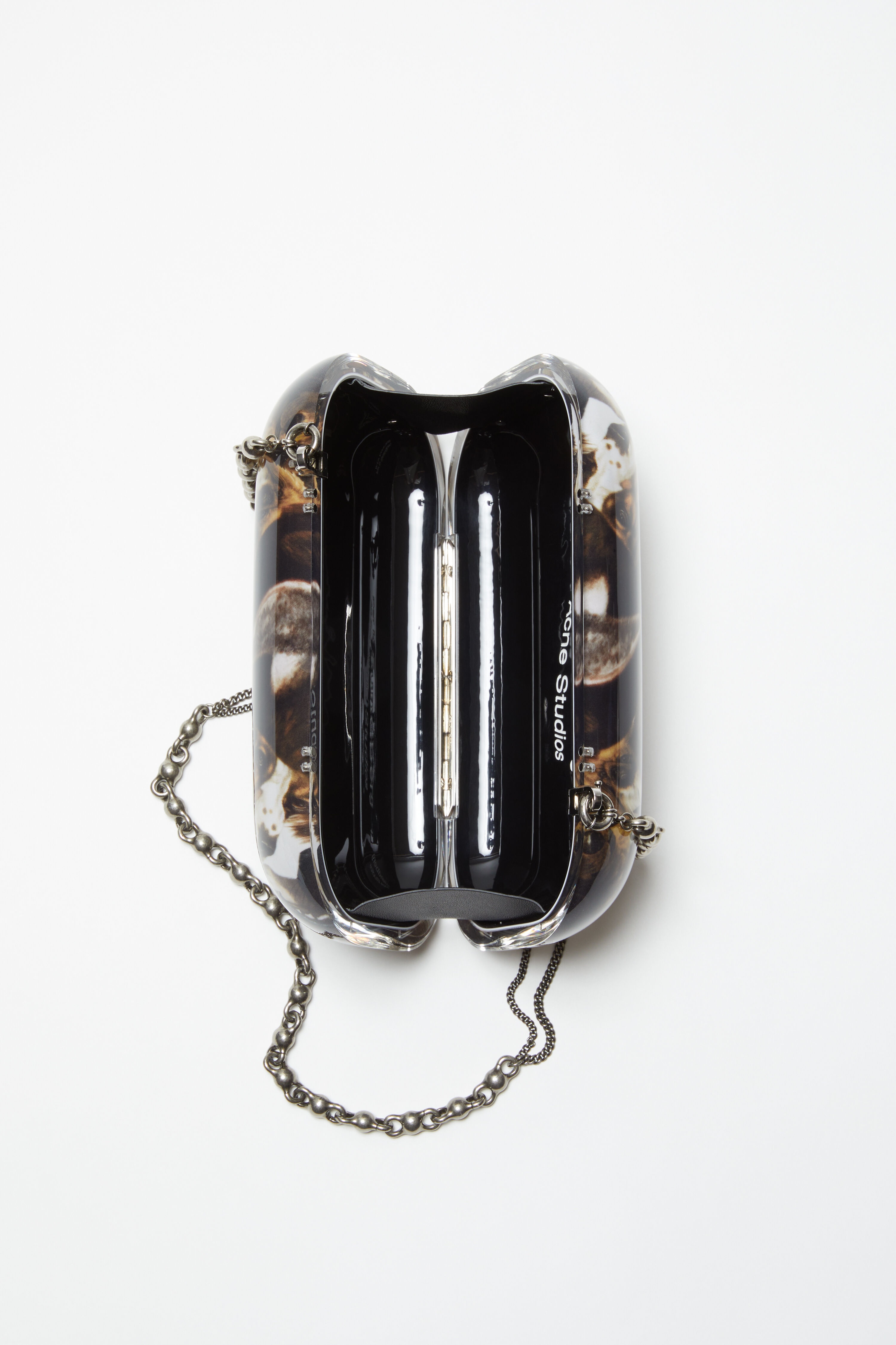 Print clutch bag - Cognac brown multi - 8
