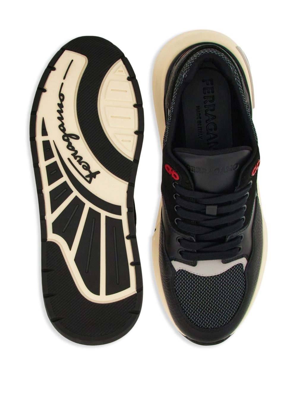 Gancini detail lace-up sneakers - 5