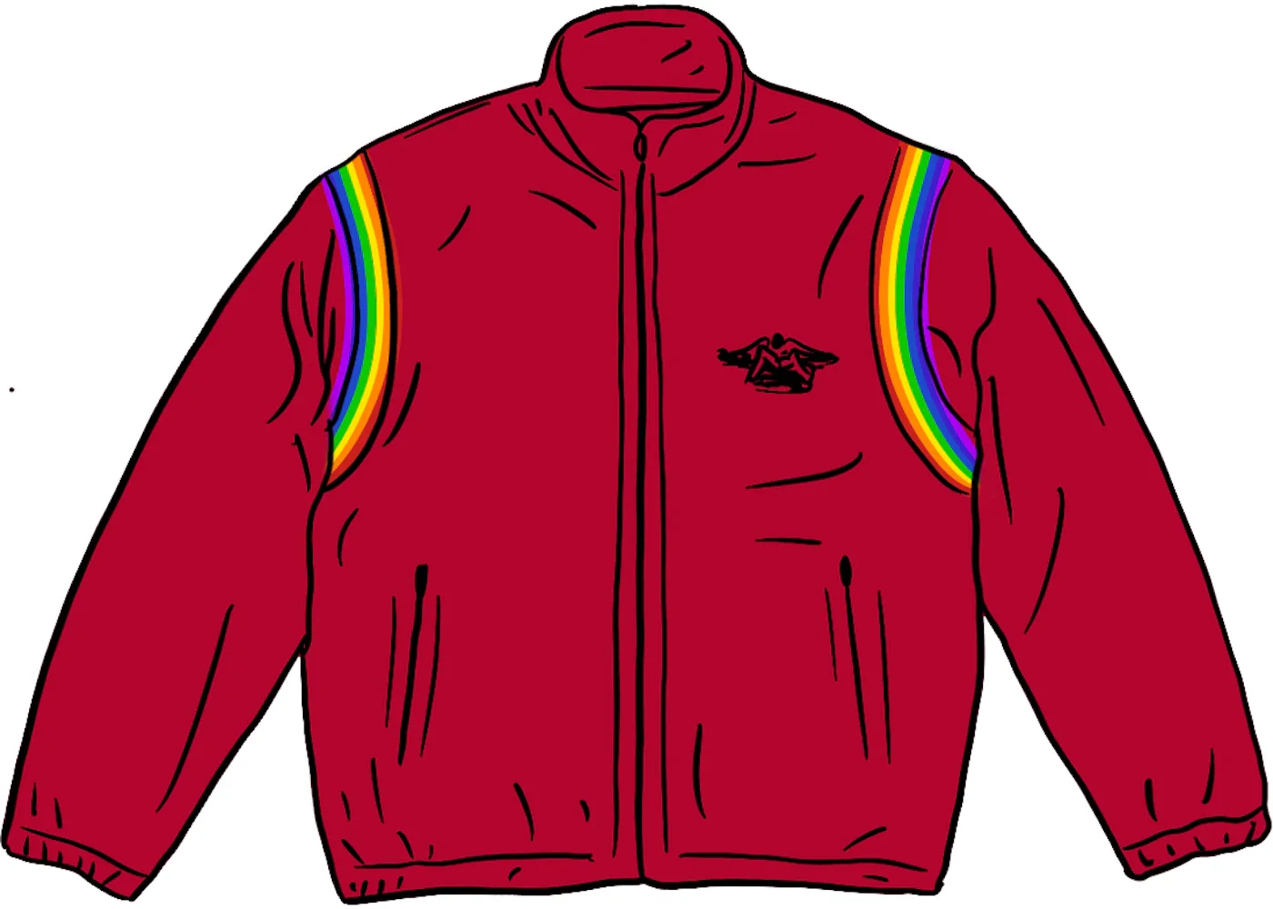Supreme HYSTERIC GLAMOUR Velour Track Jacket Dusty Red - 1