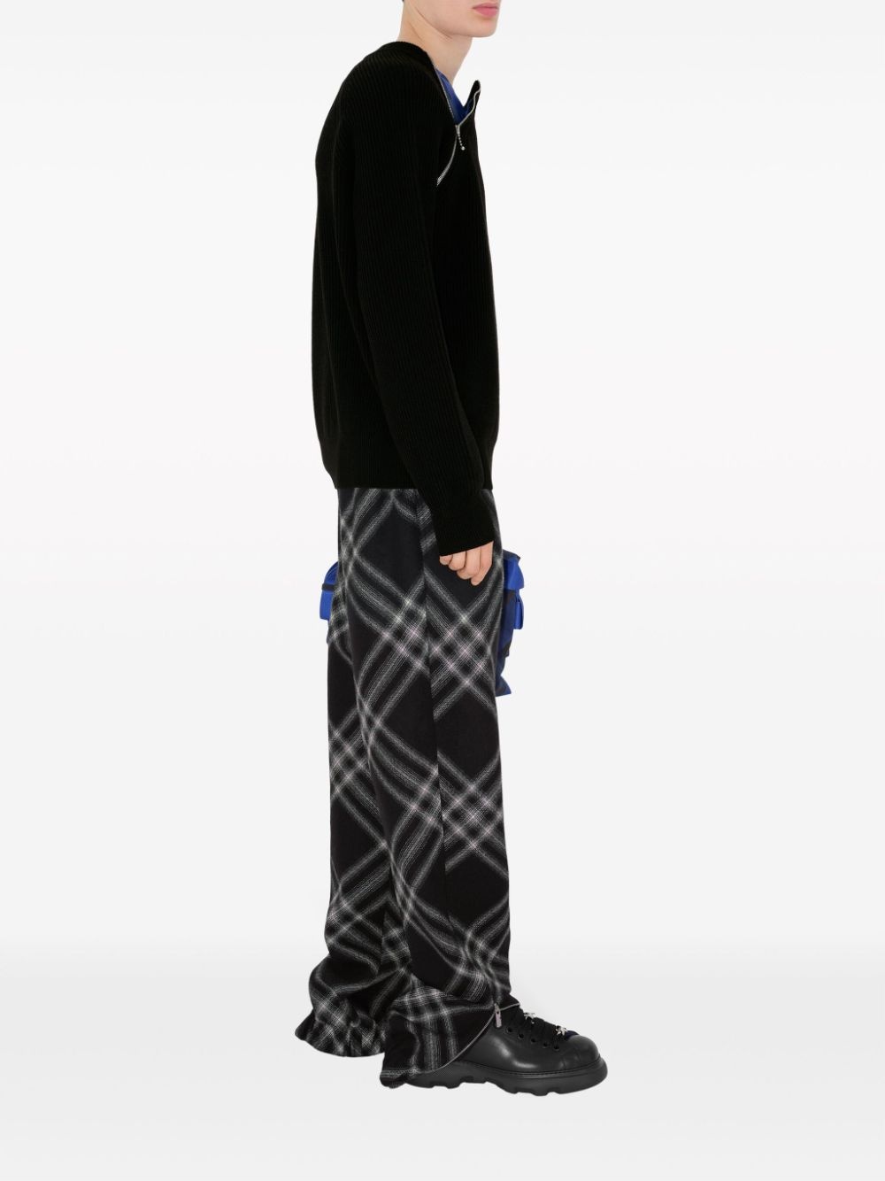 zip-detail wool jumper - 3