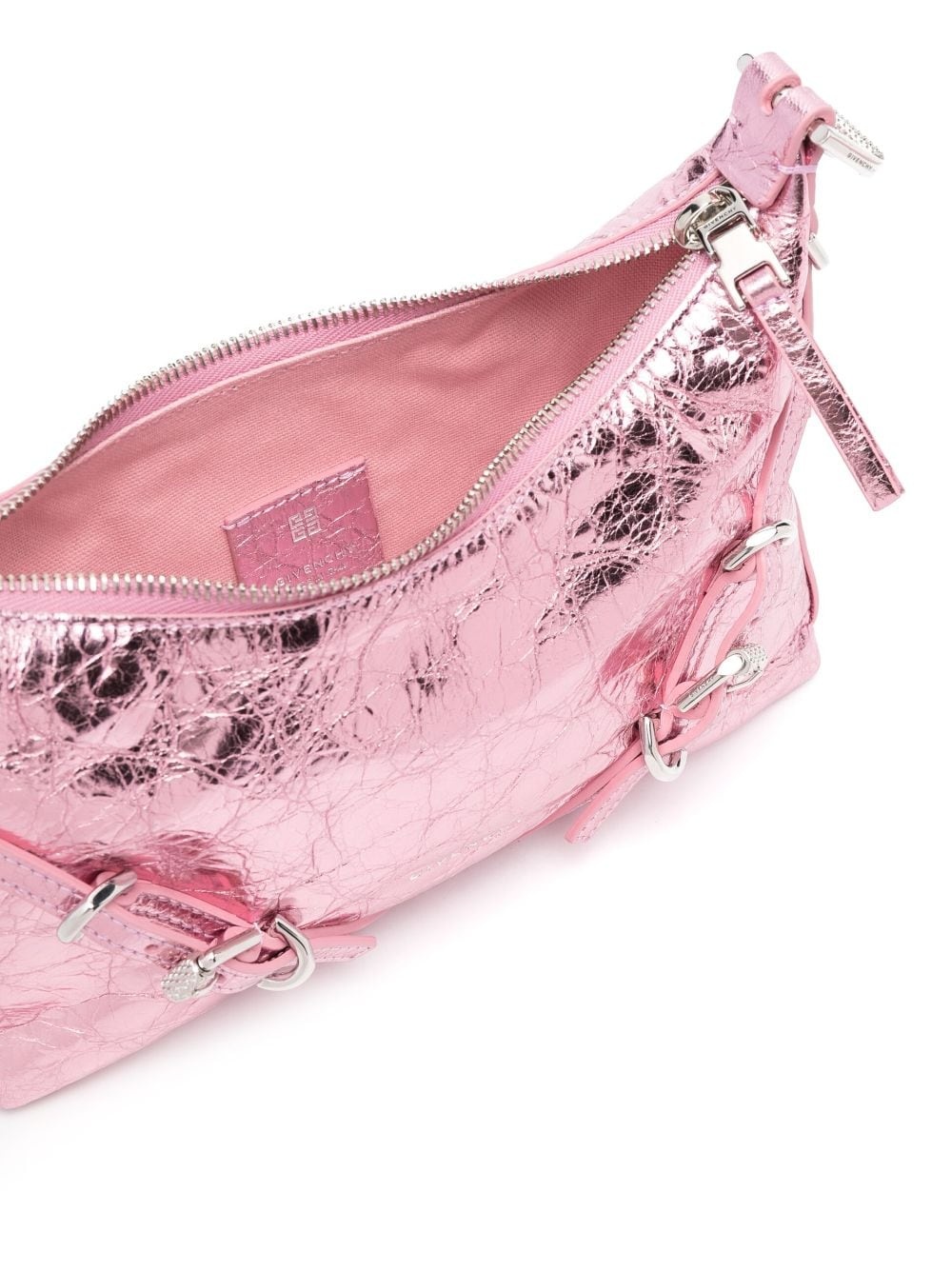 Voyou metallic-effect leather bag - 6