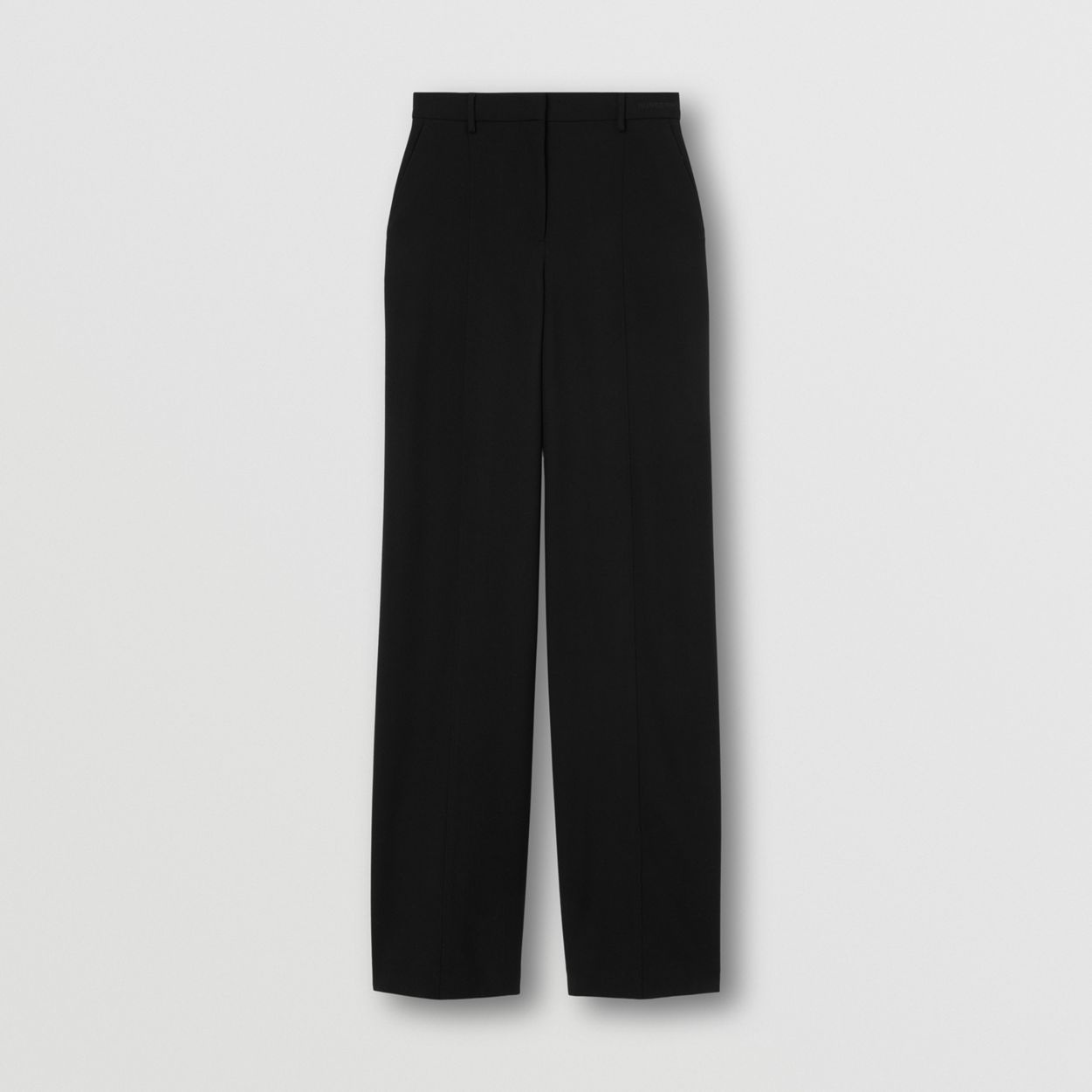 Embroidered Logo Wool Tailored Trousers - 1