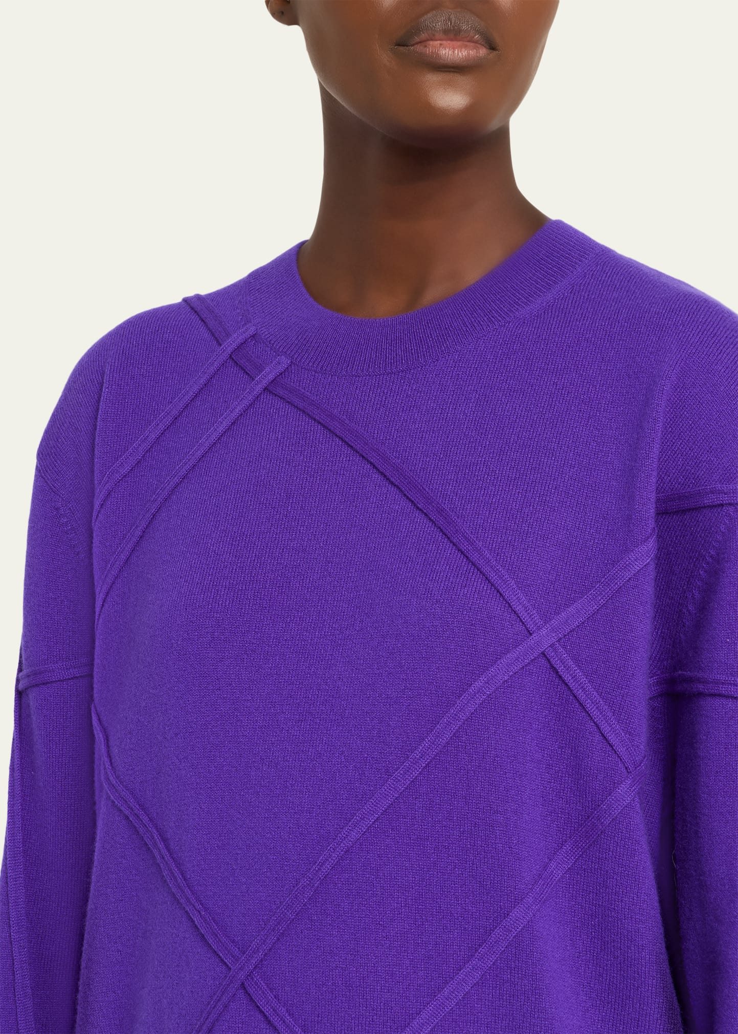 Timona Cashmere Crossed Textured Stitch Sweater - 5