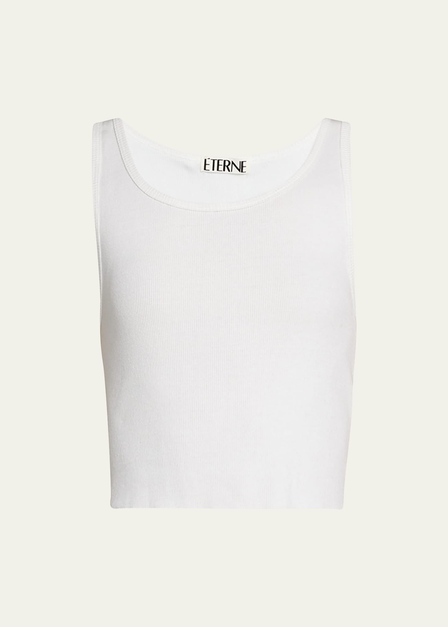 Cropped Scoop-Neck Tank Top - 1