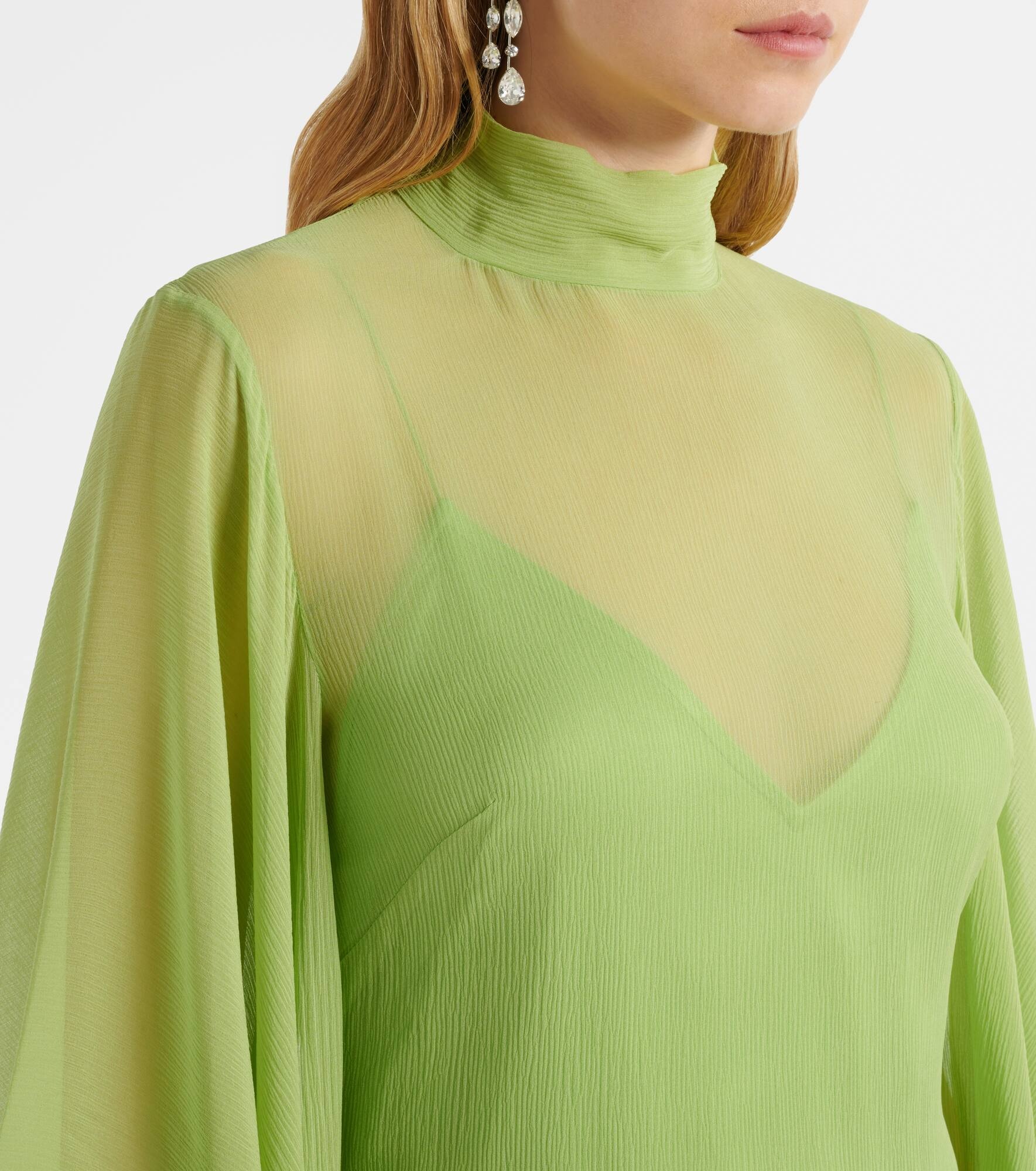 Lanzarote semi-sheer silk kaftan - 4