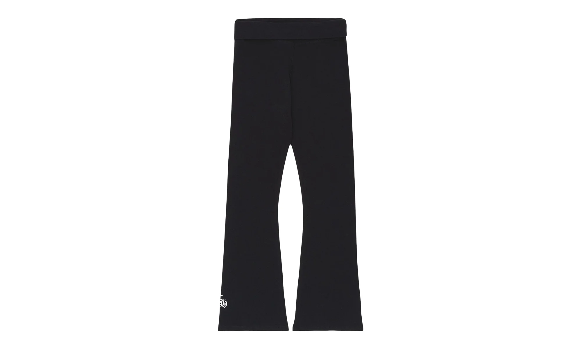CH Scroll Logo Bell Bottom Yoga Pants "Black / White" CHRM1206 - 1